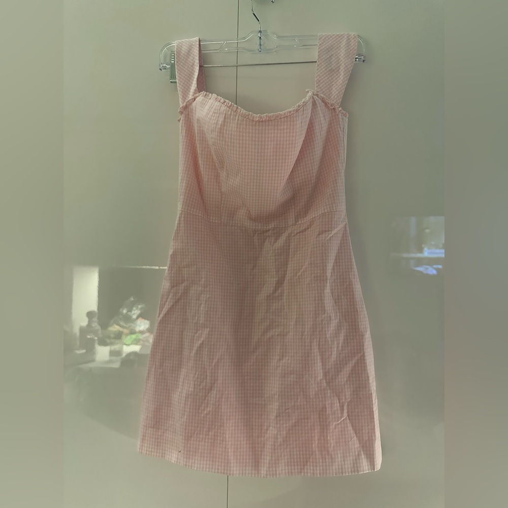 The Bar-Mini Gingham Pink Dress